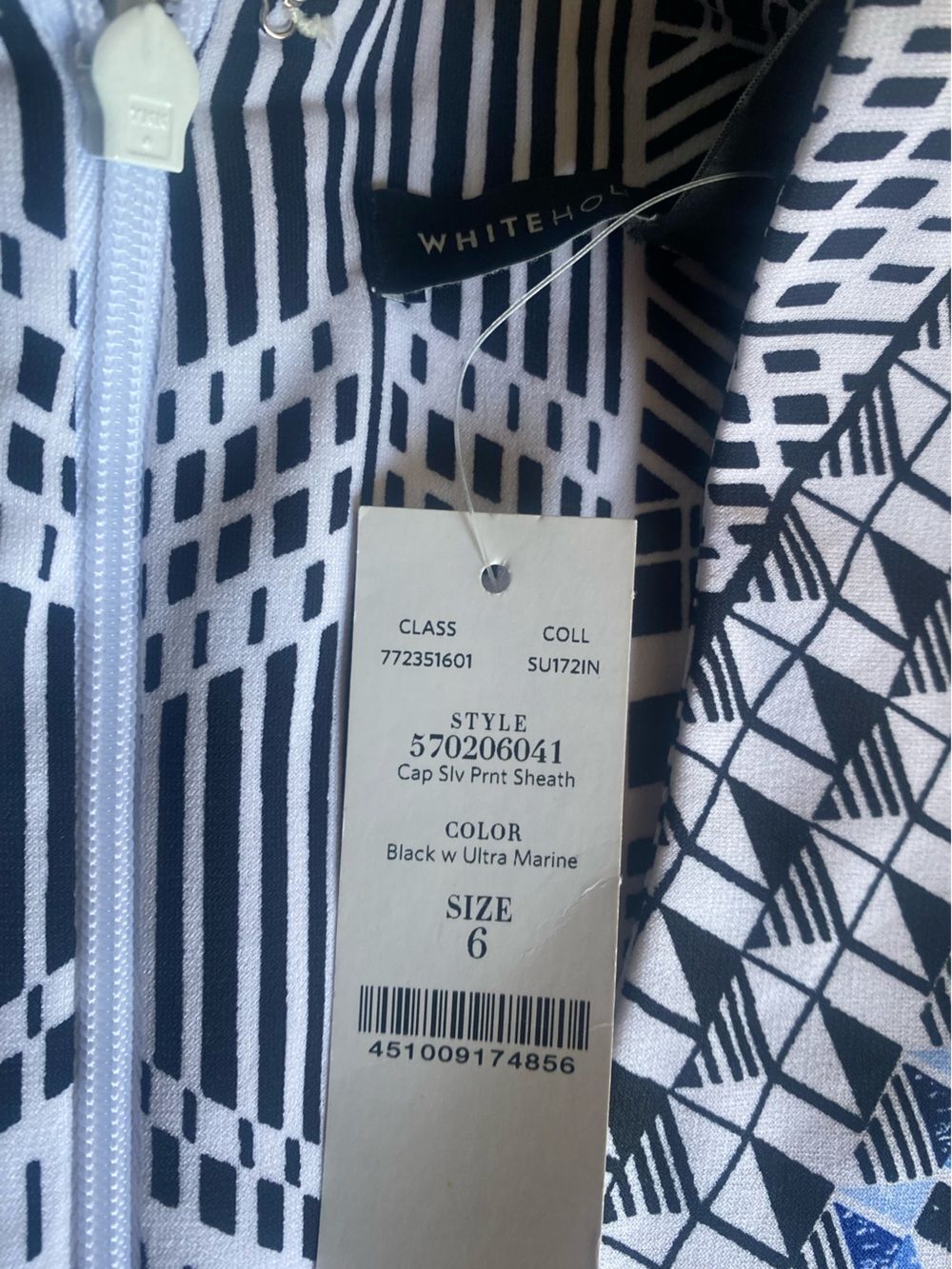 WHBM White House Black Market Multicolor Geo-Pattern Dress Size 6 NWT - Picture 12 of 13